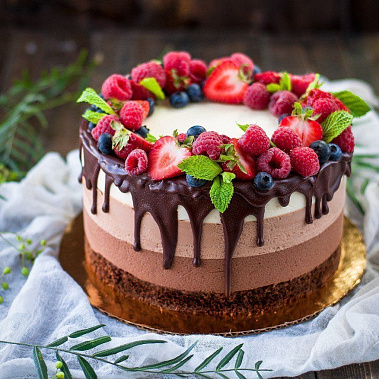 Торт "Три шоколада" купить - саров.сладкоежкин.рф