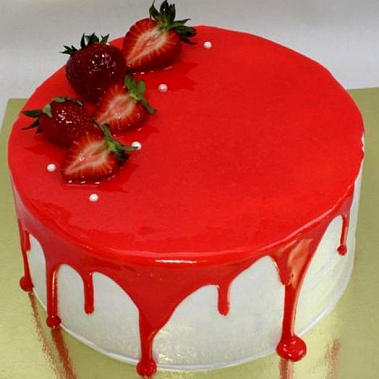 Торт глазурь с клубникой купить - саров.сладкоежкин.рф