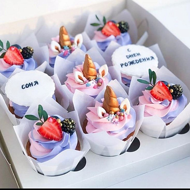 Капкейки "Единорожки" купить - саров.сладкоежкин.рф