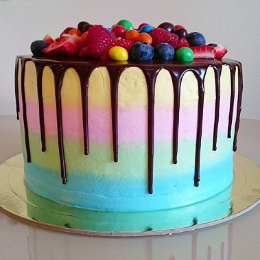Торт с глазурью "Радуга" купить - саров.сладкоежкин.рф